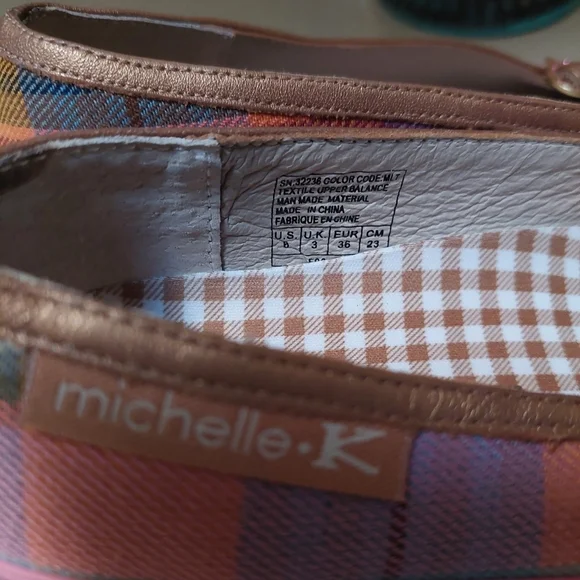 Michelle K Plaid Checkered Slip On Shoes Women's Size - Picture 5 of 9